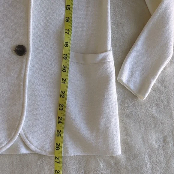 J. Crew Sweater Blazer Cream Ponte Knit Classic Stretch XS Professional - Picture 9 of 16